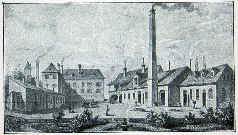 Schwanhäusser & Co.: Fabrikansicht 1855