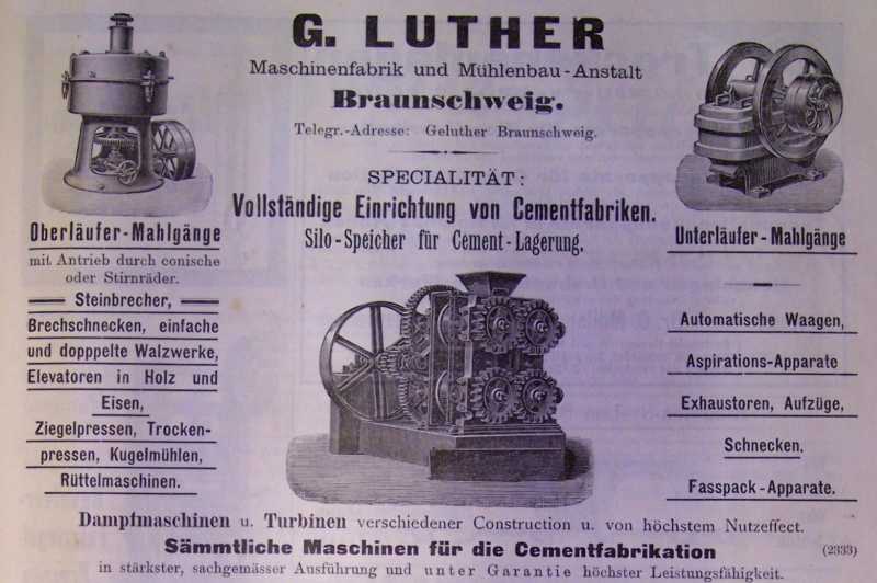 Maschinenfabrik und Mühlenbauanstalt G. Luther: Anzeige