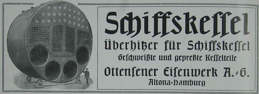 Anzeige für Schiffskessel (1913)