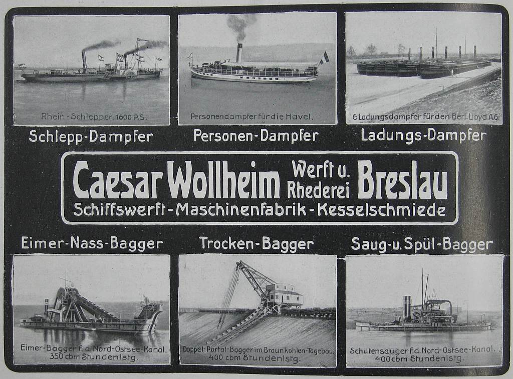Anzeige für Dampfer und Bagger (1913)