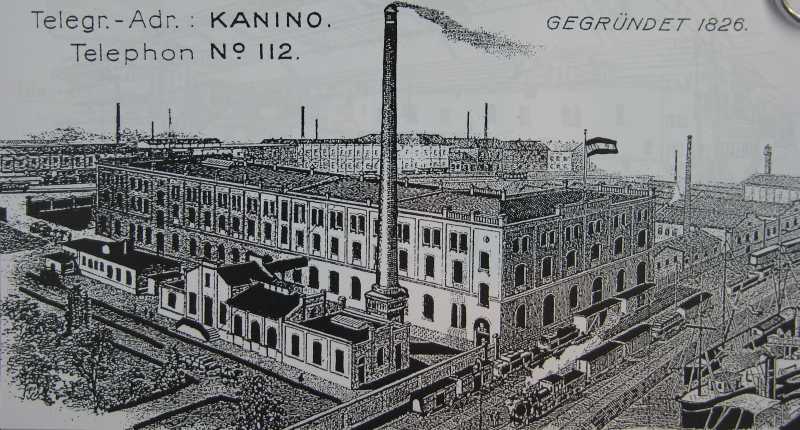 M. Kahn Söhne, Bettfedernfabrik: Fabrikansicht