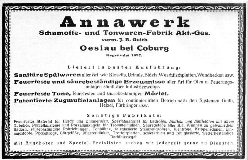 Annawerk, Anzeige