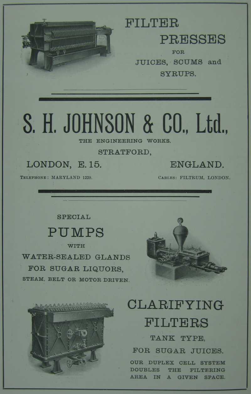 S. H. Johnson & Co., Ltd.: Anzeige