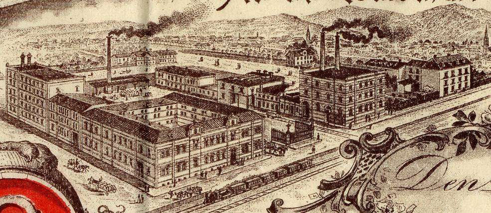 Firmenansicht auf Briefkopf (1898)