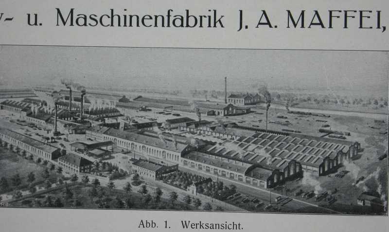 Lokomotiv- und Maschinenfabrik J. A. Maffei: Werksansicht