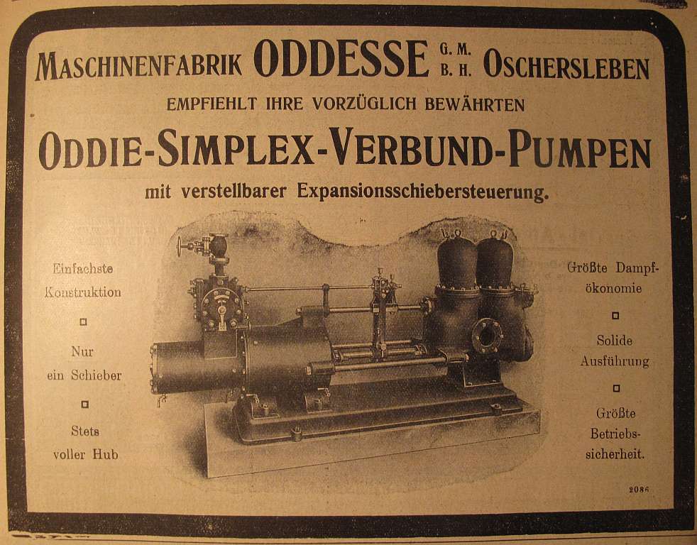 Anzeige für Oddie-Simplex-Verbund-Pumpen