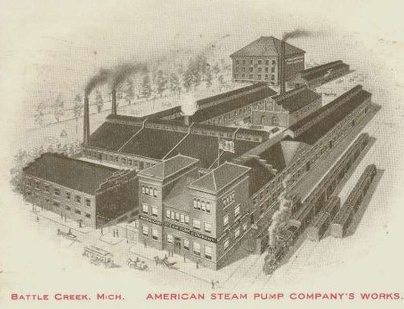 American Steam Pump Company: Abbildung auf einer Postkarte