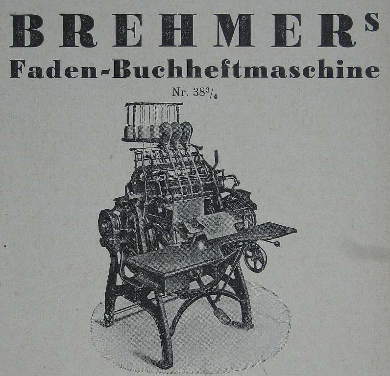 Anzeige für Fadenheftmaschine (1930)