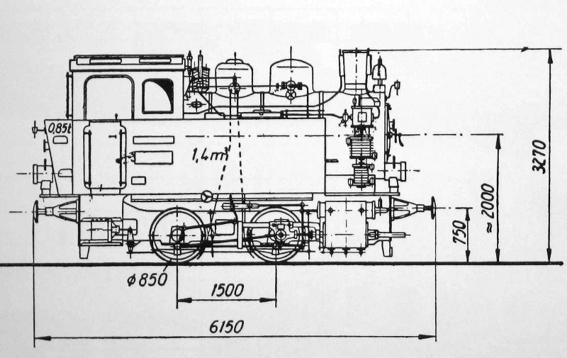 Skizze der 99 5001 (ex Spremberger Stadtbahn)