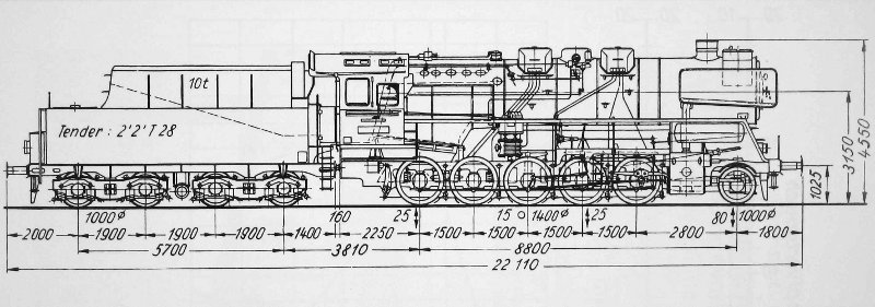 Skizze der Baureihe 58.30 (DR)
