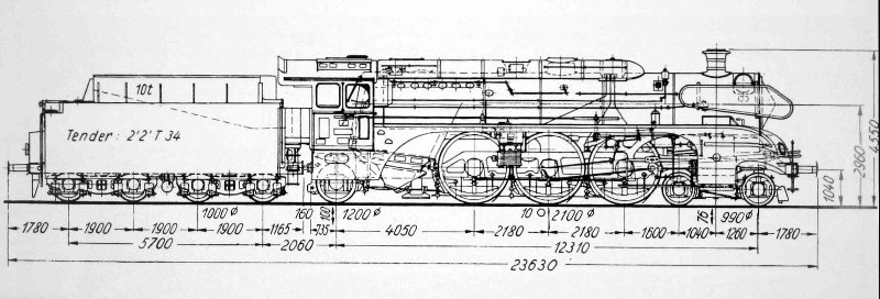 Skizze der Baureihe 18 314 (DR)
