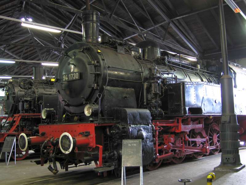 Dampflokomotive: Ansicht von links