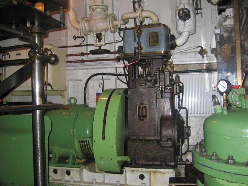 Dampfmotor: Generator links