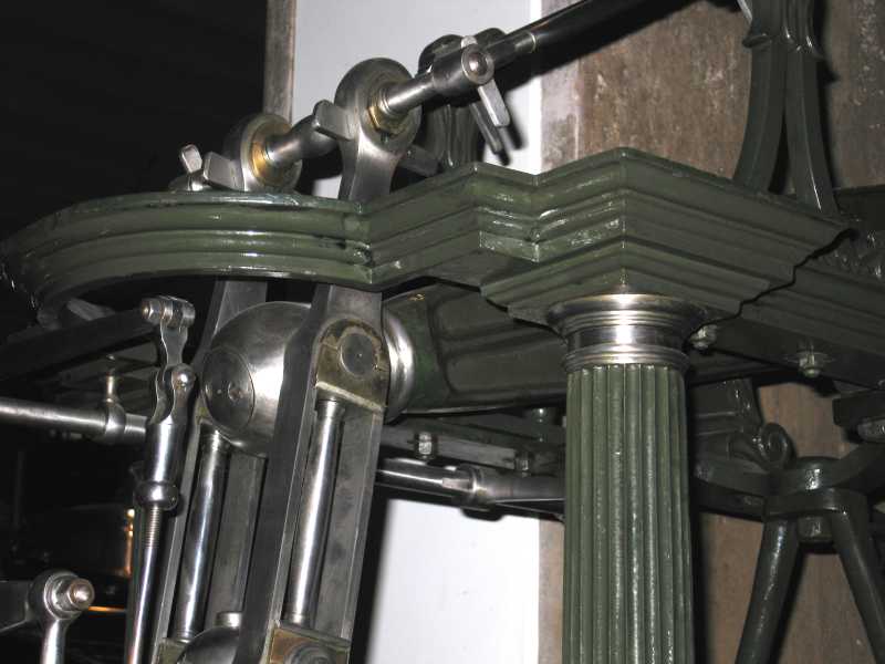 Dampfmaschine: Verbindung Balancier / Kolbenstange