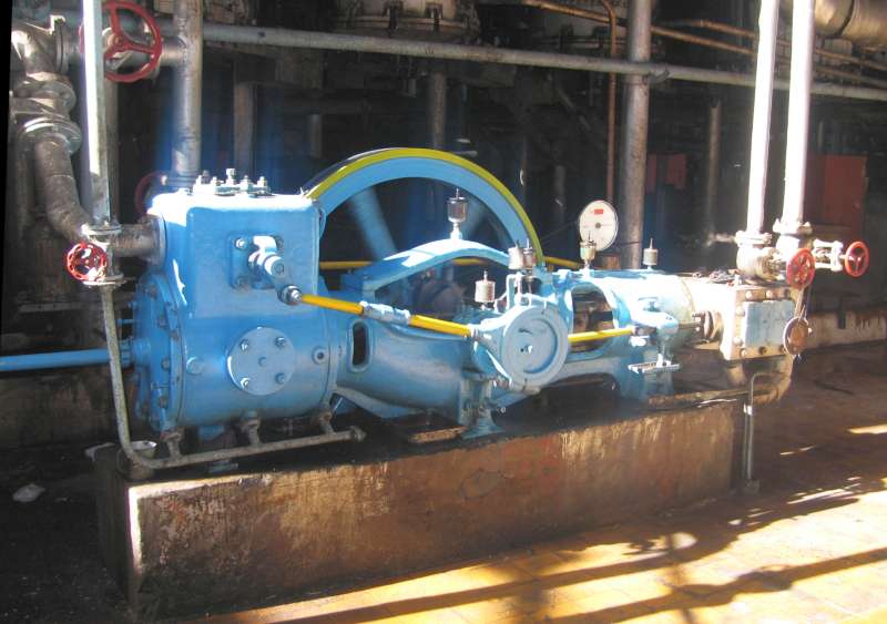 Dampfpumpe: Pumpe links vorn (Zustand 2006)
