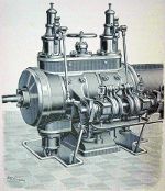 Dampfmaschine: Zylinder mit Reimann-Steuerung