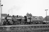 Dampflokomotive: 38 2220, rangiert Bauzug; Bf Münster Hbf