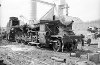 Dampflokomotive: 39 023, in Verschrottung, ohne Kessel; Limburg