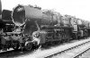 Dampflokomotive: 50 1642, in Ausbesserung, ohne Tender; AW Bremen