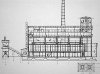 Gaswerk Danzig: Längsschnitt durch die Vertikal-Retortenofenanlage