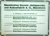 Mannheimer Gummi-, Guttapercha- und Asbestfabrik A.-G.: Anzeige (1913)