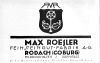 Max Roesler, Porzellanfabrik Akt.-Ges.: Max Roesler, Porzellanfabrik Akt.-Ges.: Anzeige