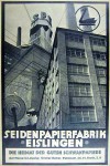 Seidenpapierfabrik Eislingen, Moriz Fleischer: Anzeige mit Fabrikansicht
