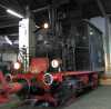 Dampflokomotive: Dampflokomotive: Ansicht von links vorn
