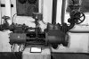 Dampfpumpe: Dampfzylinder links, Pumpenzylinder rechts