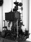 Zweizylinderdampfmaschine: Ansicht von der HD-Zylinderseite