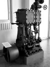 Zweizylinderdampfmaschine: Ansicht von der ND-Zylinderseite