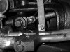 Dampfmaschine: Kreuzkopf und Exzenter-/Schieberstangen