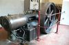 Dampfmaschine: Dampfmaschine: Ansicht von der Zylinder- und Schwungradseite