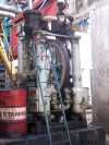 Dampfpumpe: Zwillingsdampfmaschine: während der Neuaufstellung (2007)